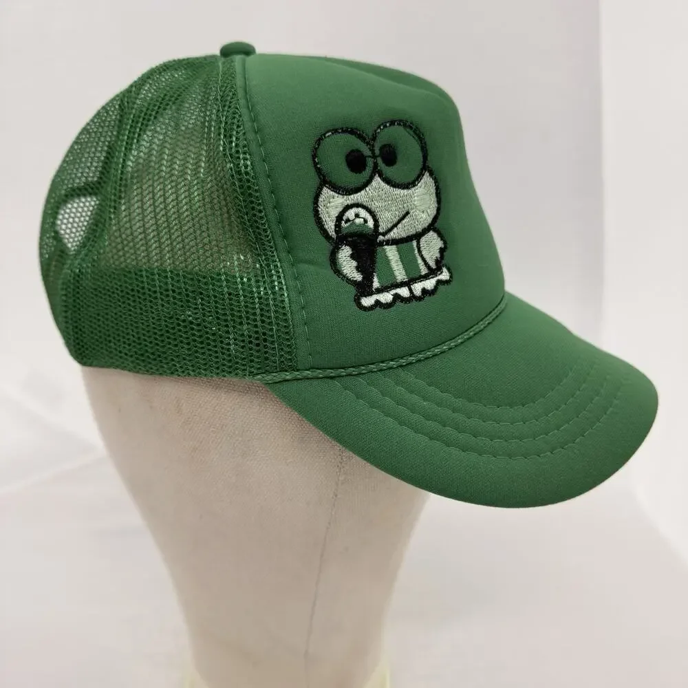Keroppi Youth Green Mesh Trucker Hat Adjustable Snapback